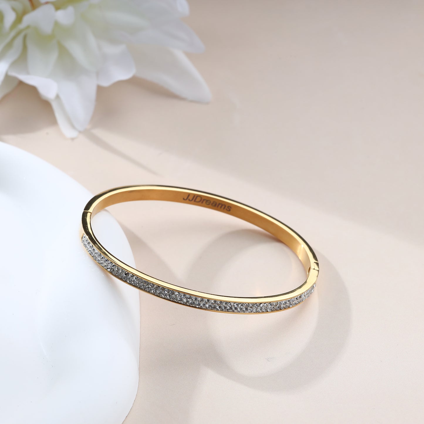 JJDreams Rhine Stone Open Bracelet