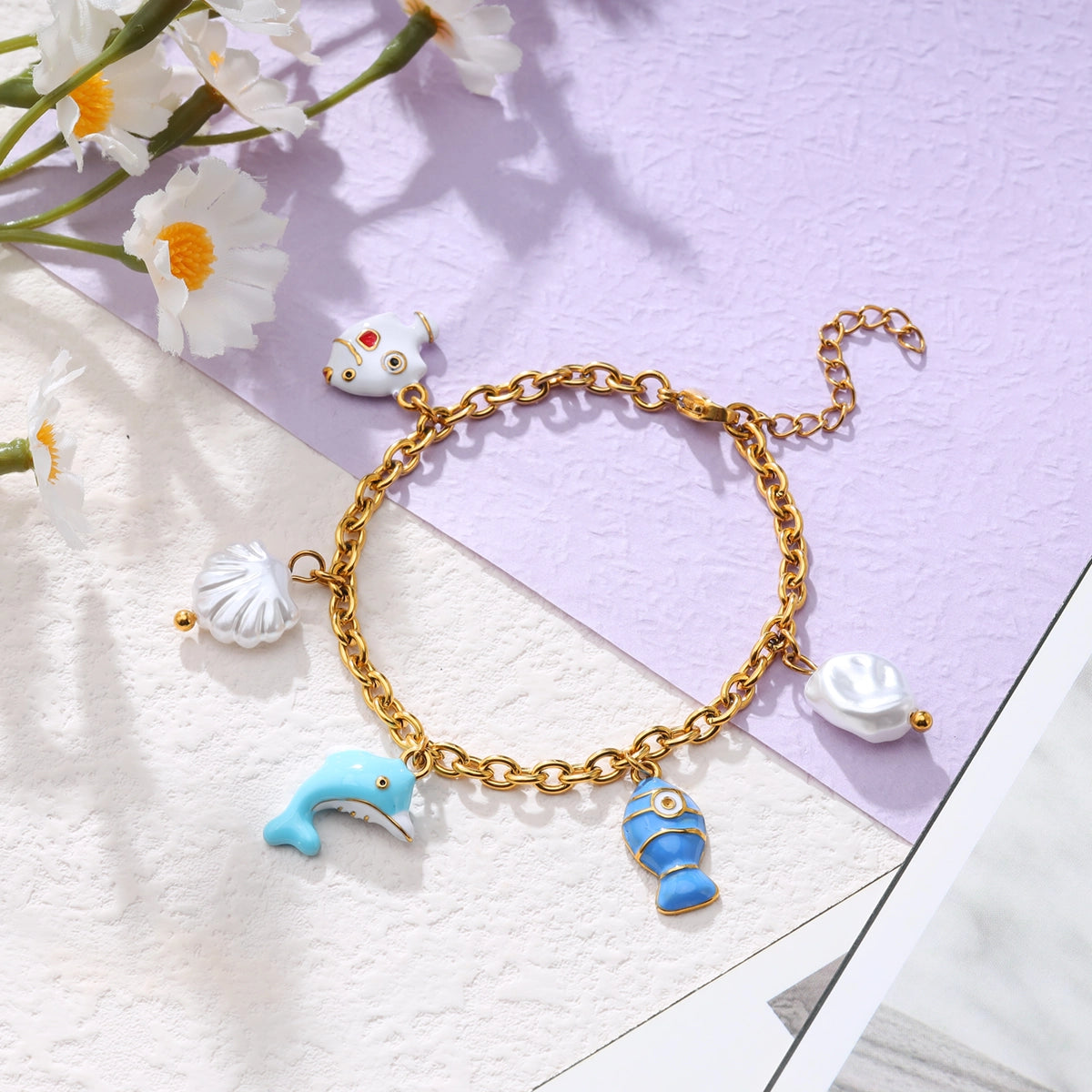 Dolphin Summer Pendant Bracelet