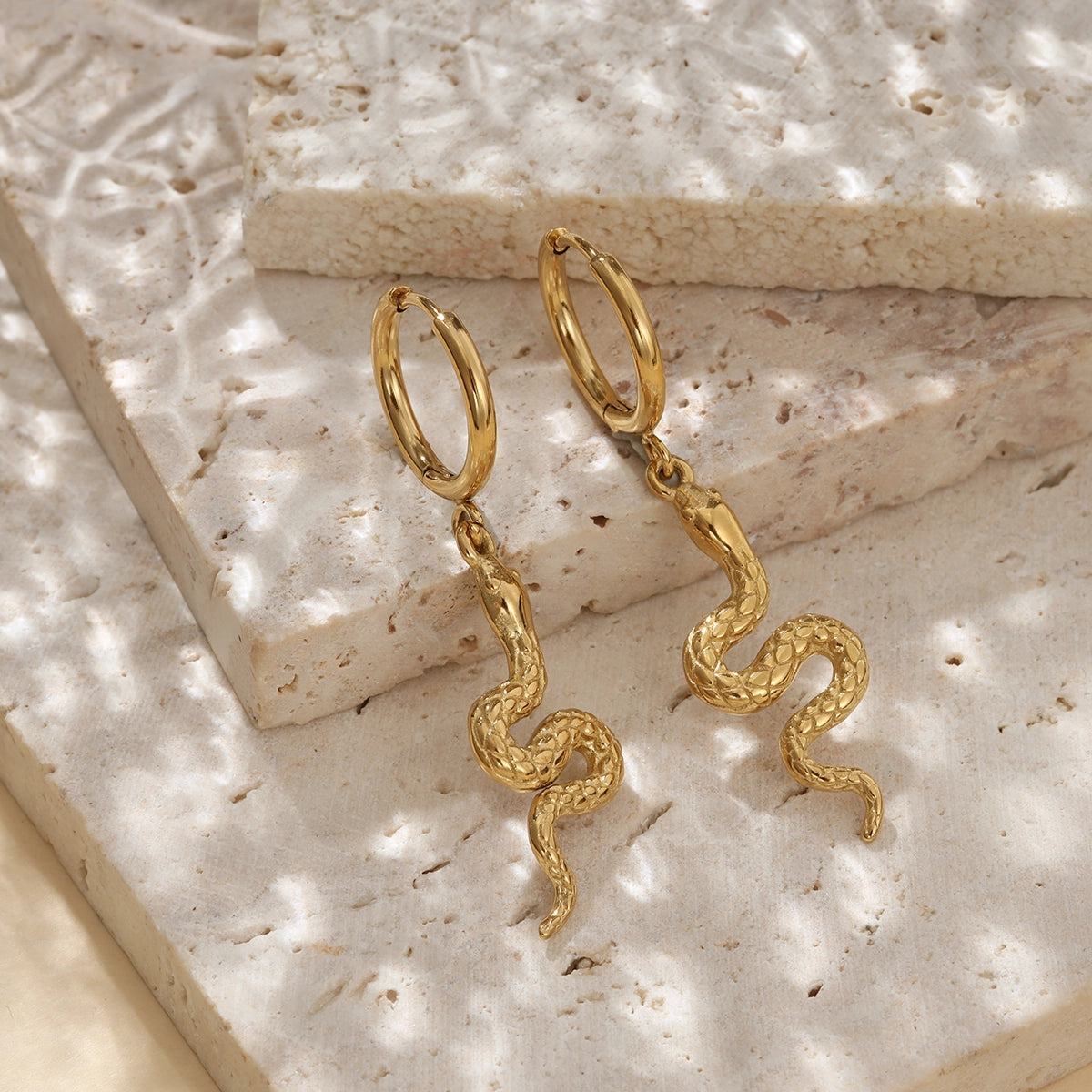 Snake Hoop Earrings