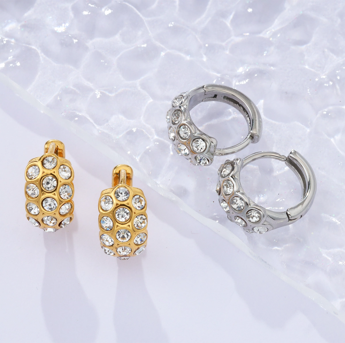 Diamond Hoop Earrings