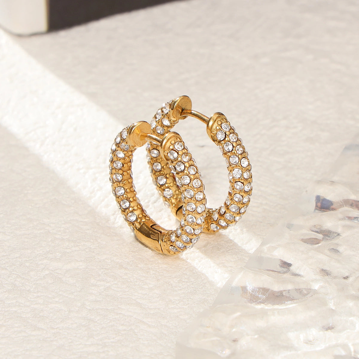 Diamond Hoop Earrings
