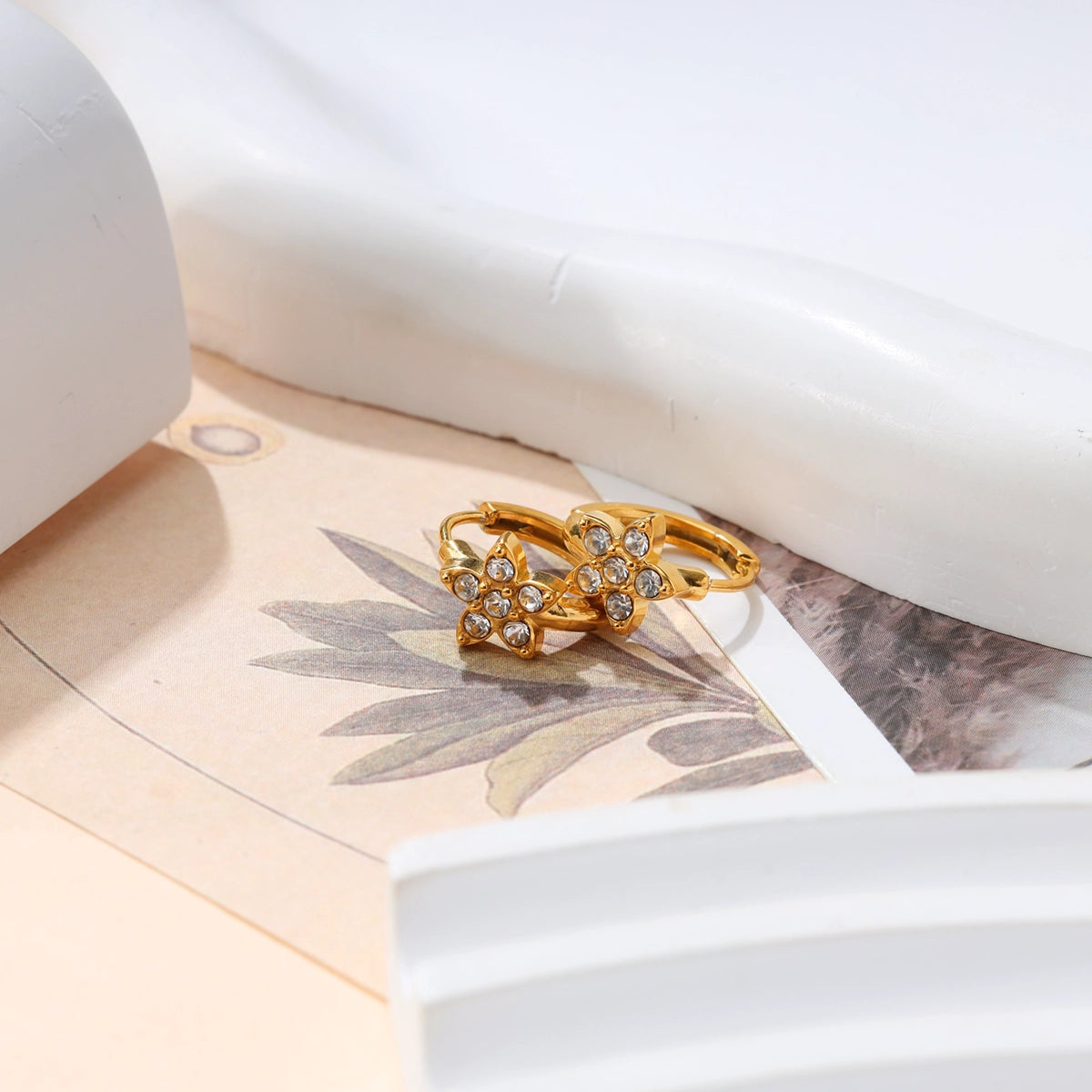 Mini Flower Diamond Earrings