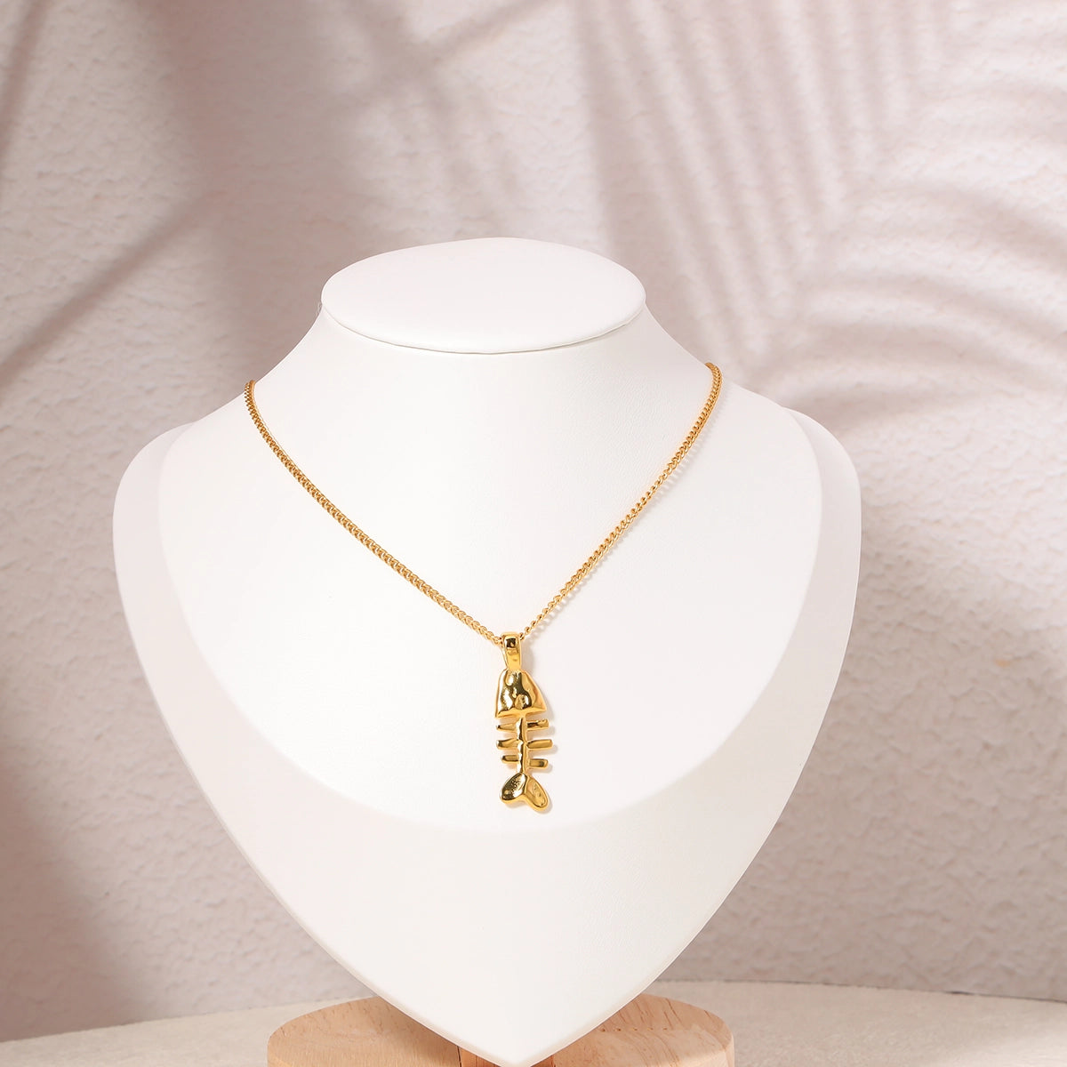 Fishbone Pendant Necklace