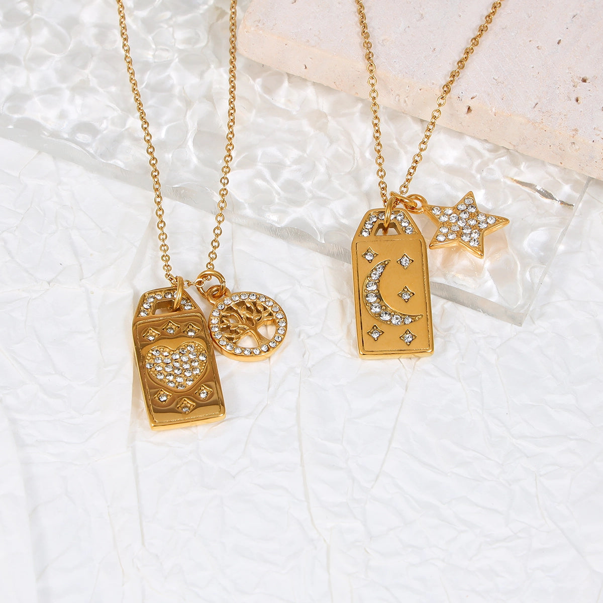 Tree of Life and Heart Pendant Necklace