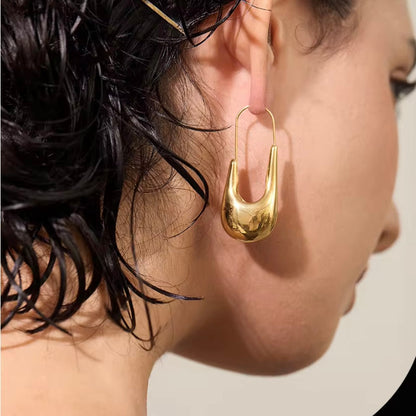 Paperclip hoop earrings