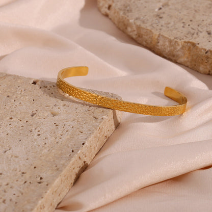 Hammered Gold Cuff Bracelet