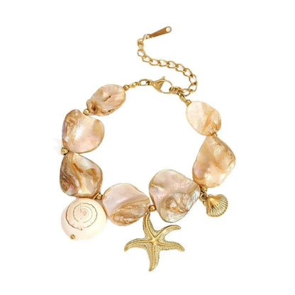 Bohemian Baroque Shell Charm Bracelet