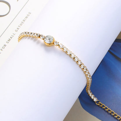 Zircon Chain Bracelet