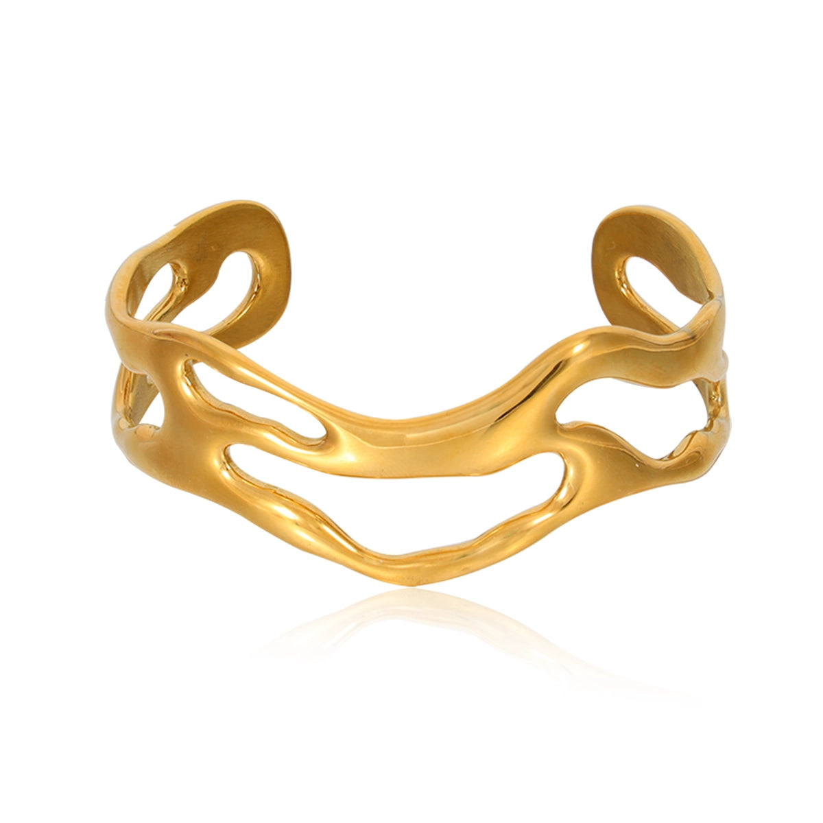 Wave Hollow Cuff Bracelet