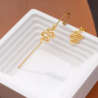 Snake Pierced Earrings Wrap Clip Earrings