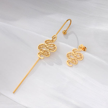 Snake Pierced Earrings Wrap Clip Earrings