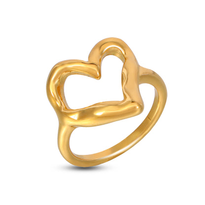 Textured Heart Ring