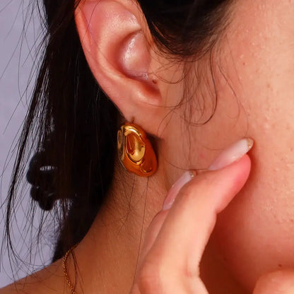 Hammered Gold Earrings