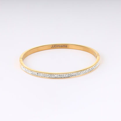 JJDreams Rhine Stone Open Bracelet