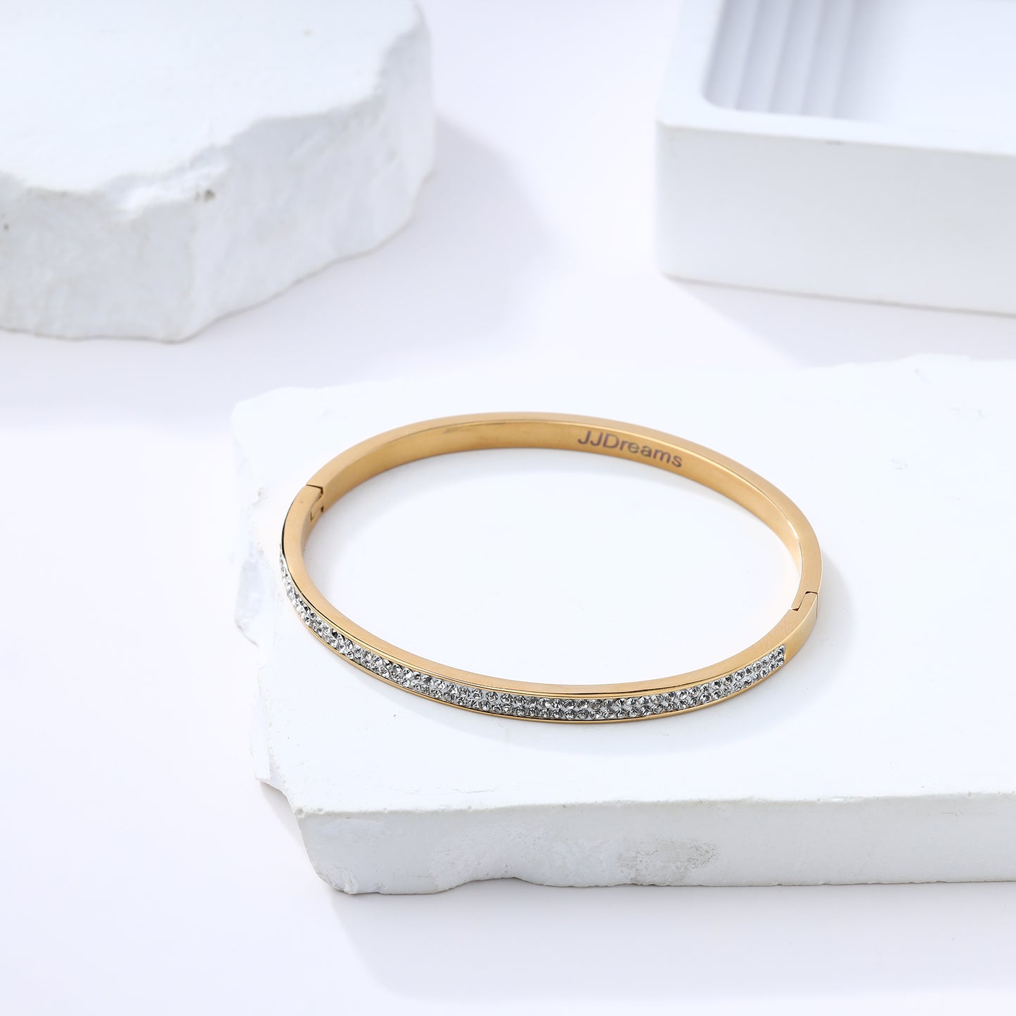 JJDreams Rhine Stone Open Bracelet