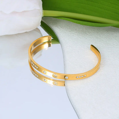 Sunset Boulevard Gold Cuff Bracelet