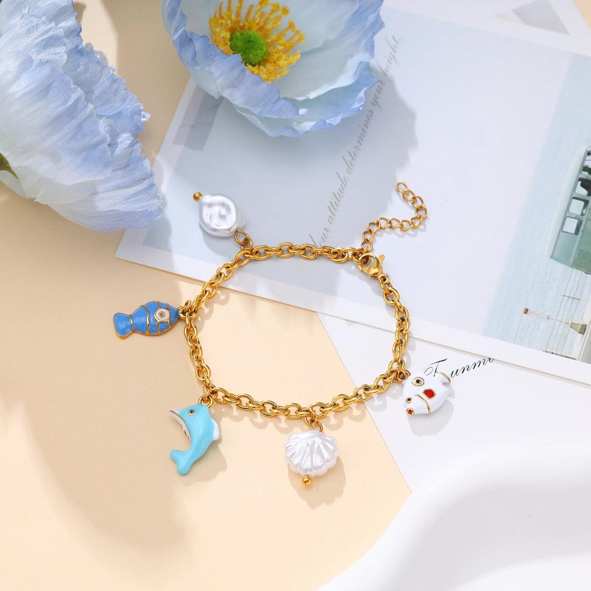 Dolphin Summer Pendant Bracelet