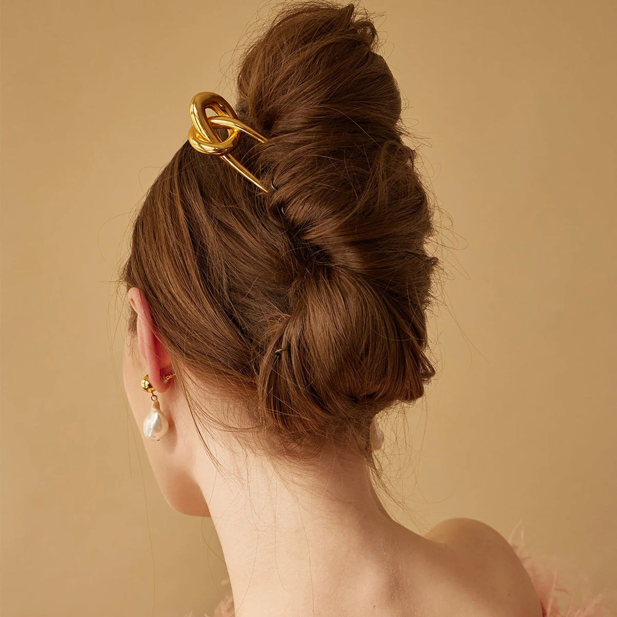 Knotted U-shaped French Hair Pin