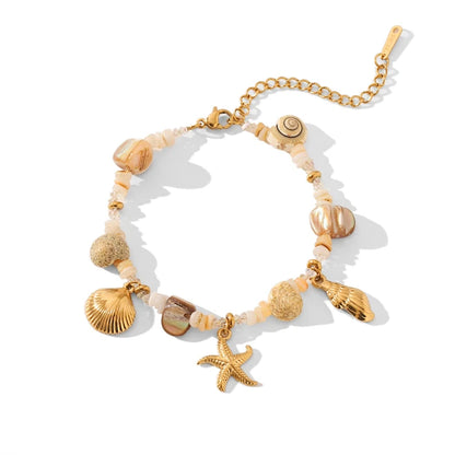 Starfish And Conch Shell Bracelet