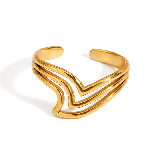 V-shaped Irregular Hollow Open Ring
