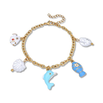 Dolphin Summer Pendant Bracelet