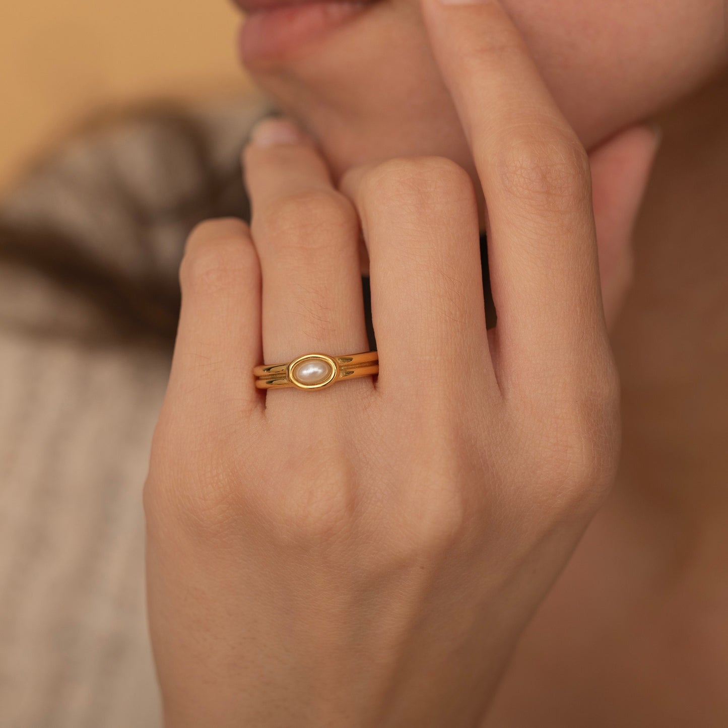 Pearl Gold Ring