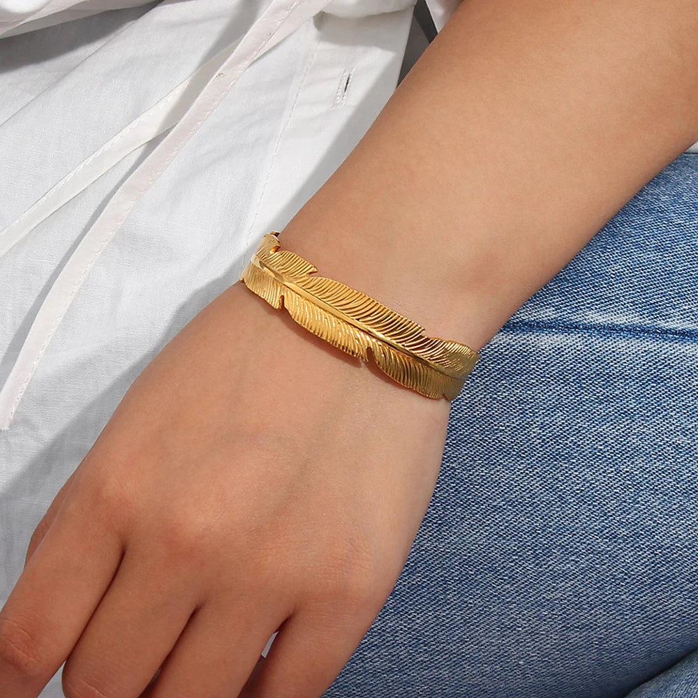 Feather Cuff Bracelet