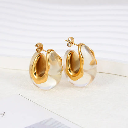 Resin Hoop Earrings