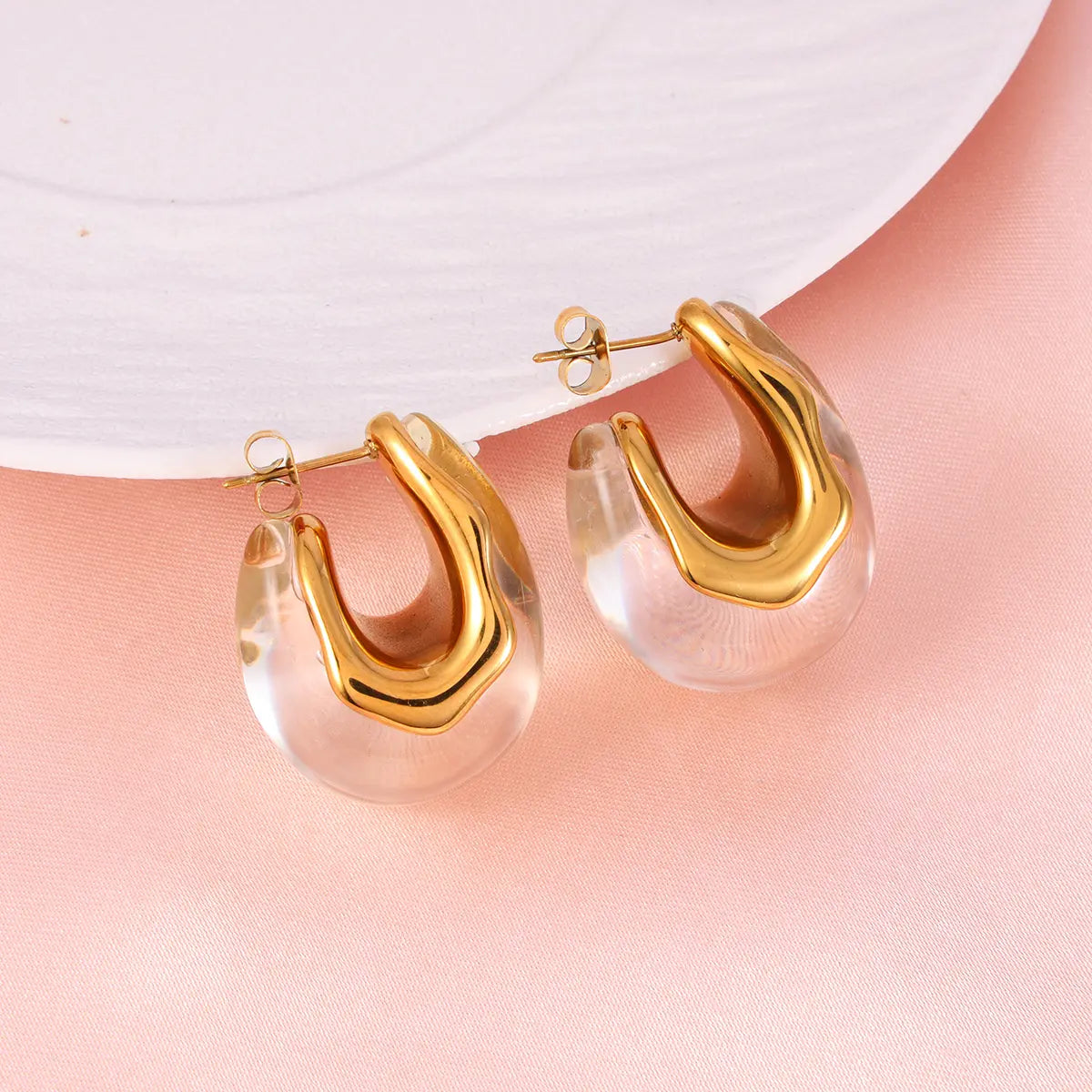 Resin Hoop Earrings