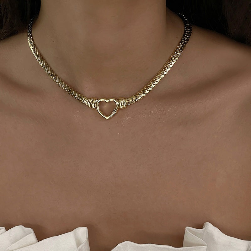 Heart Clavicle Chain Necklace