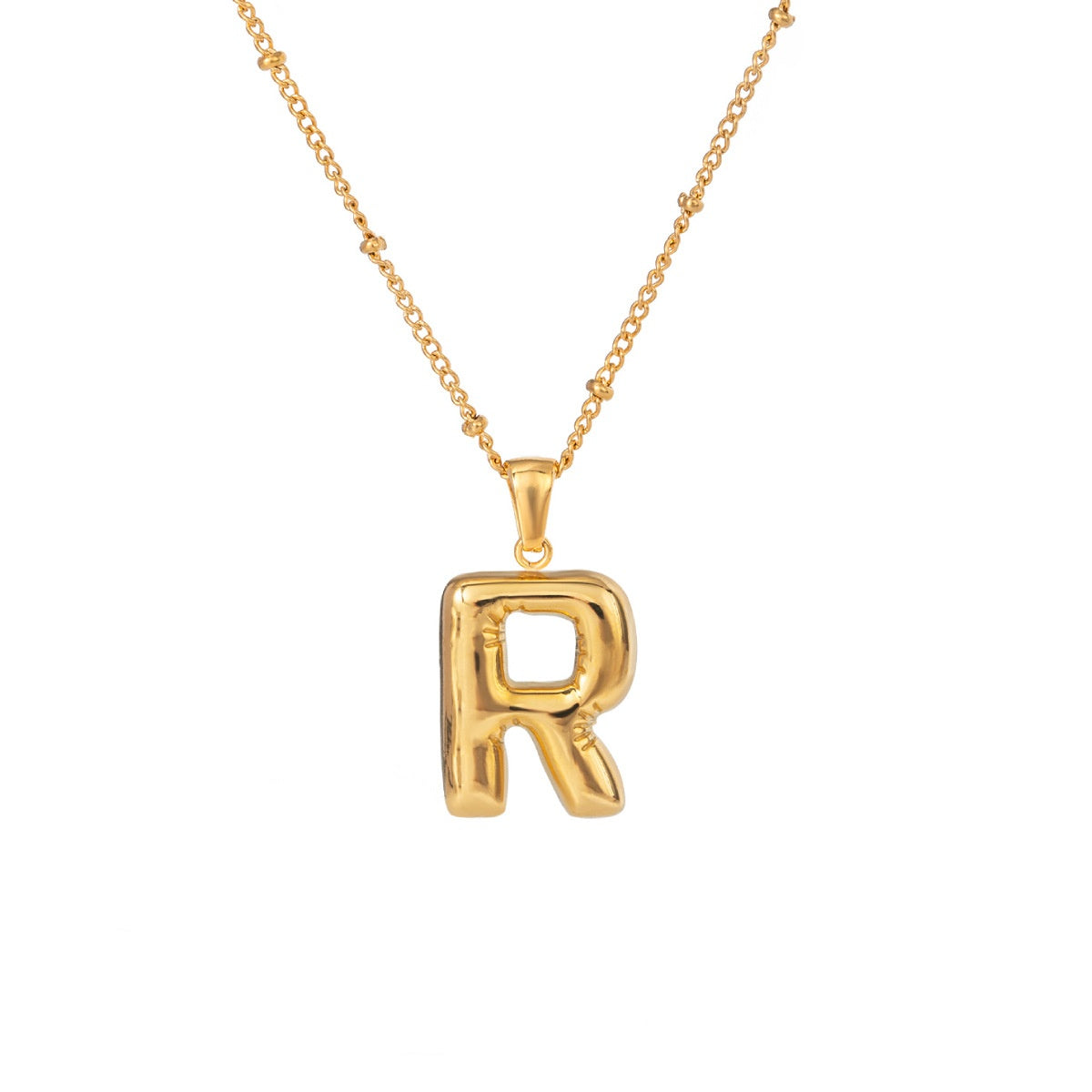 Balloon Bubble Letter Pendant Necklace