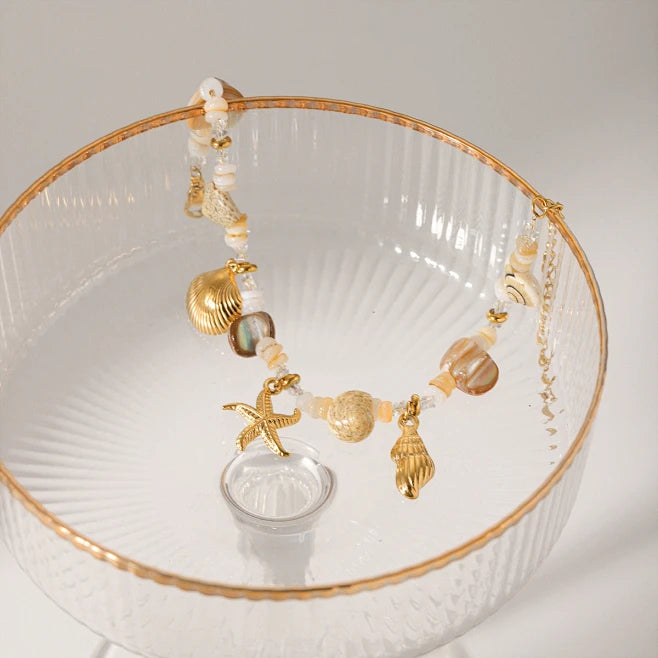 Starfish And Conch Shell Bracelet