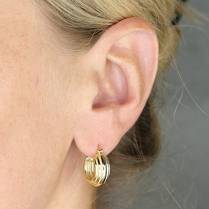 Contour Hoop Earrings