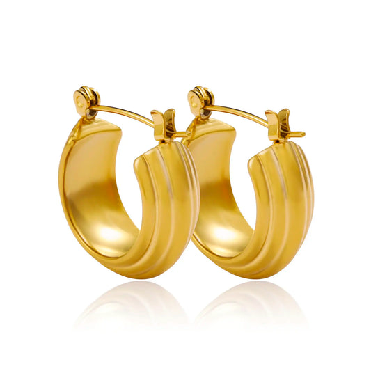 Contour Hoop Earrings