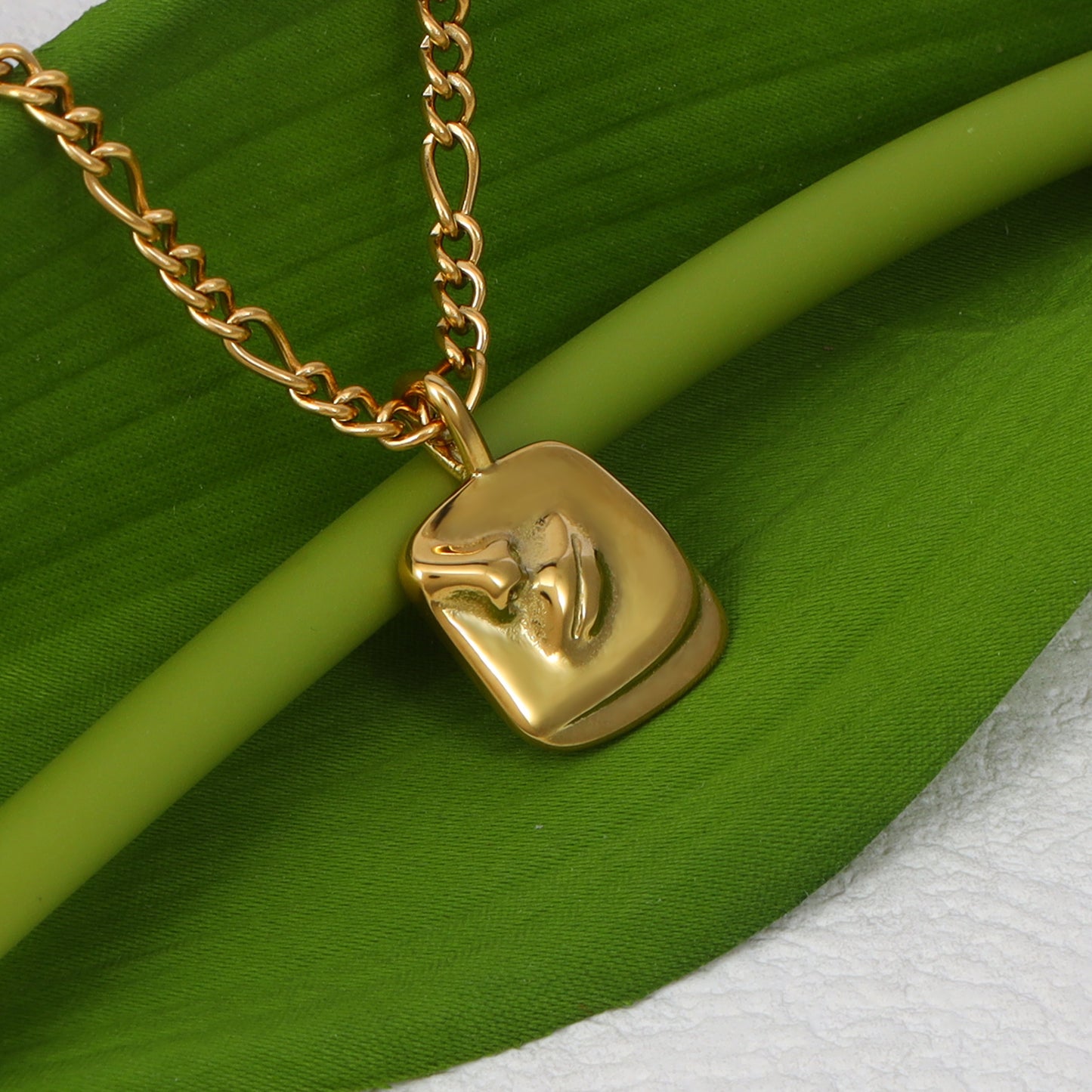 Golden Gaze Face Necklace