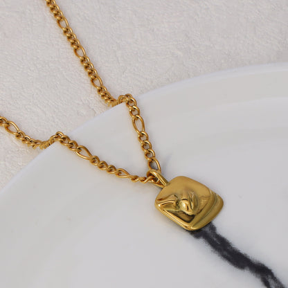 Golden Gaze Face Necklace