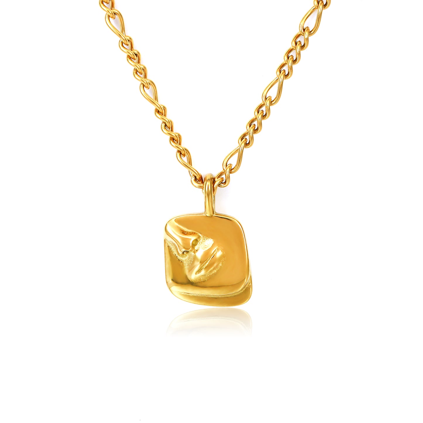 Golden Gaze Face Necklace