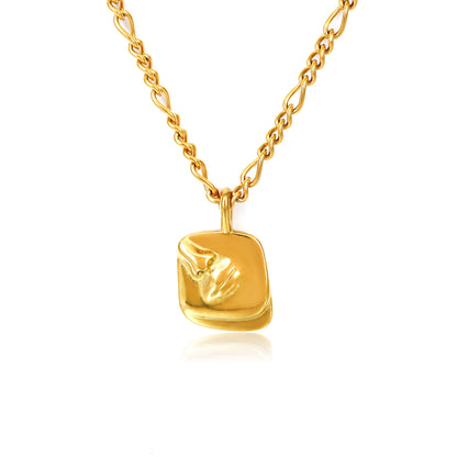 Golden Gaze Face Necklace