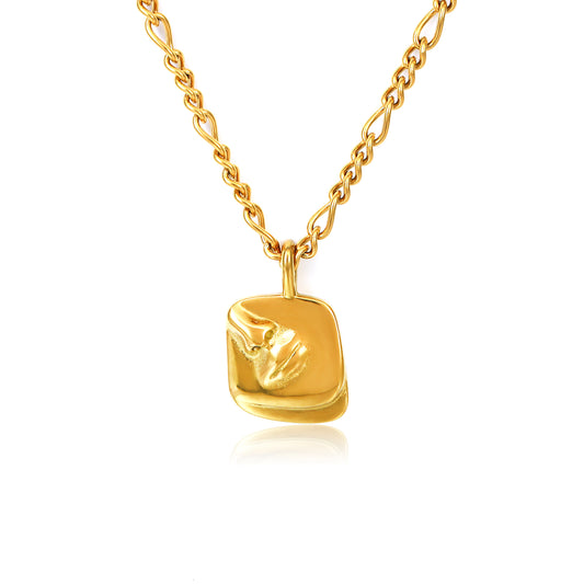 Golden Gaze Face Necklace