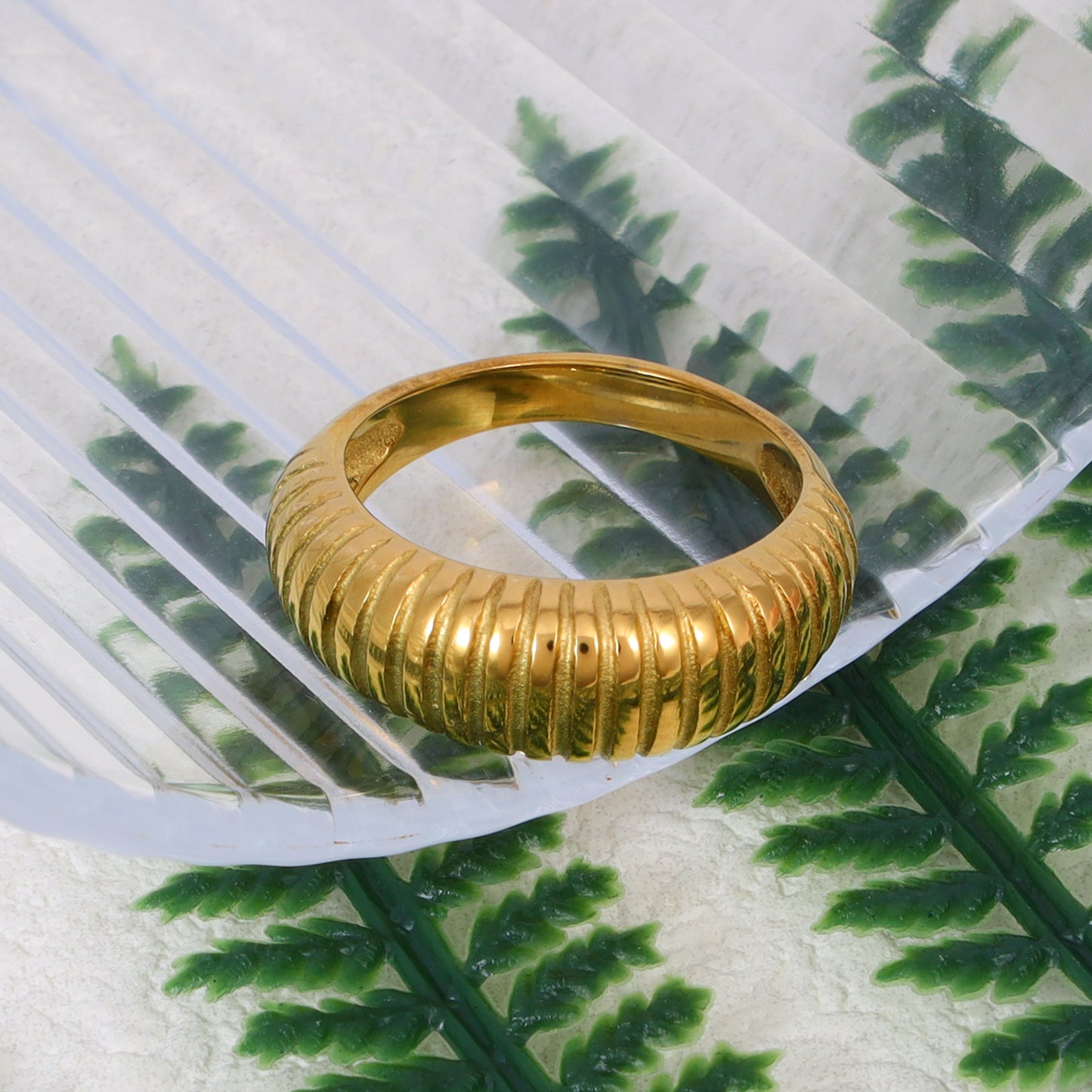 Ribbed Dome Ring