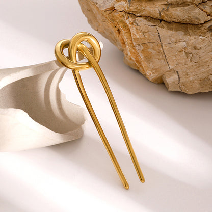 Knotted U-shaped French Hair Pin