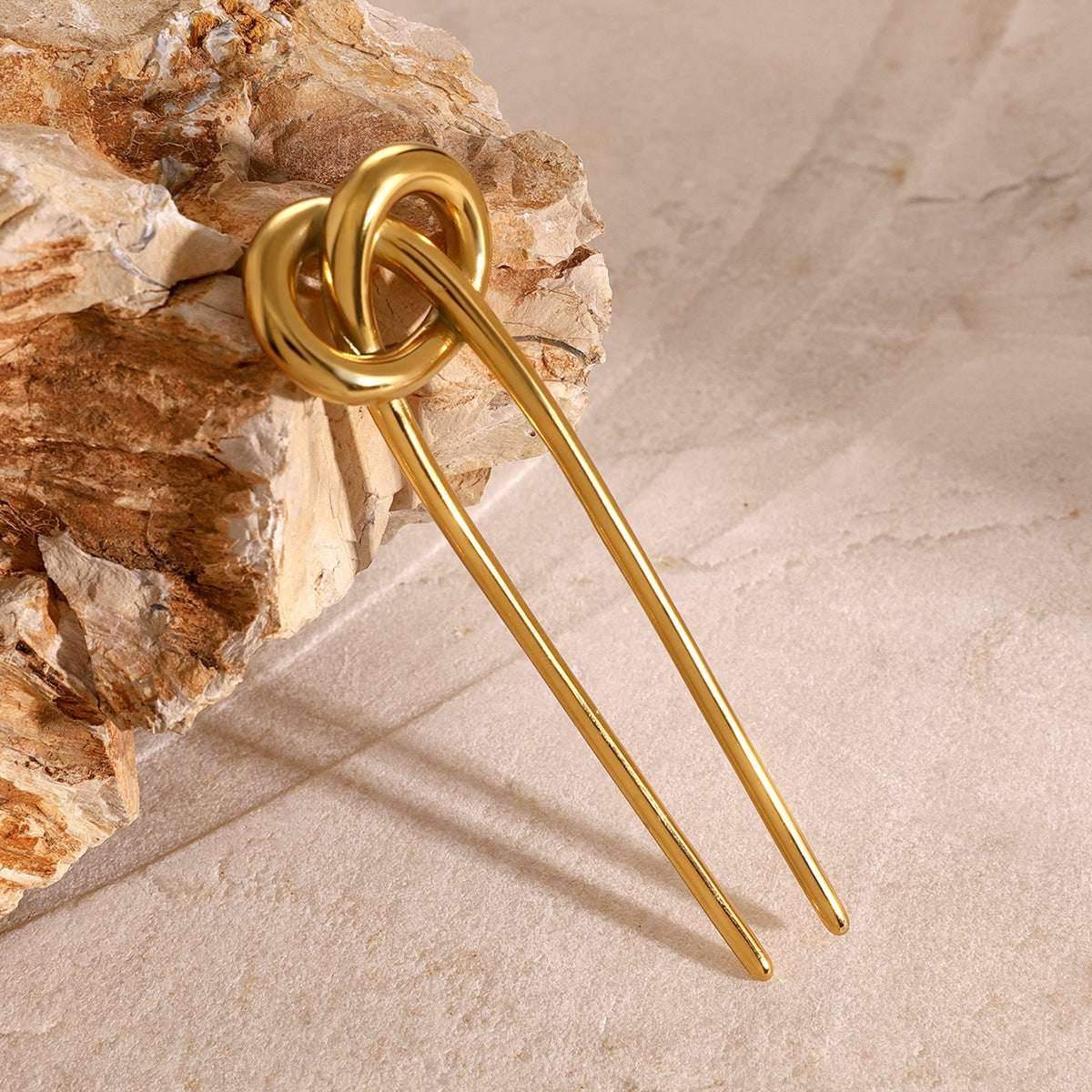 Knotted U-shaped French Hair Pin