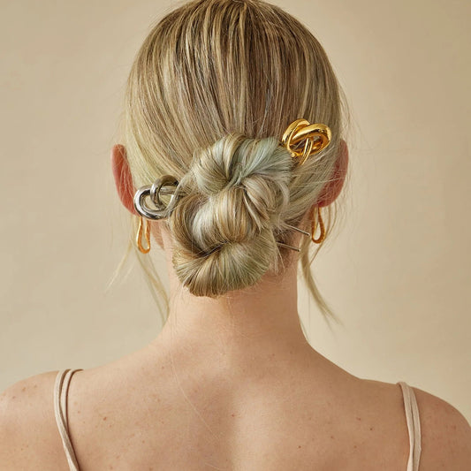 Knotted U-shaped French Hair Pin