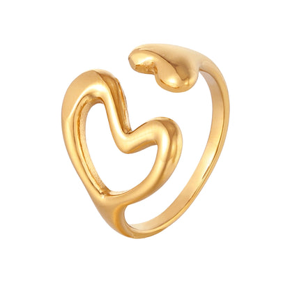 Heart Shaped Open Ring