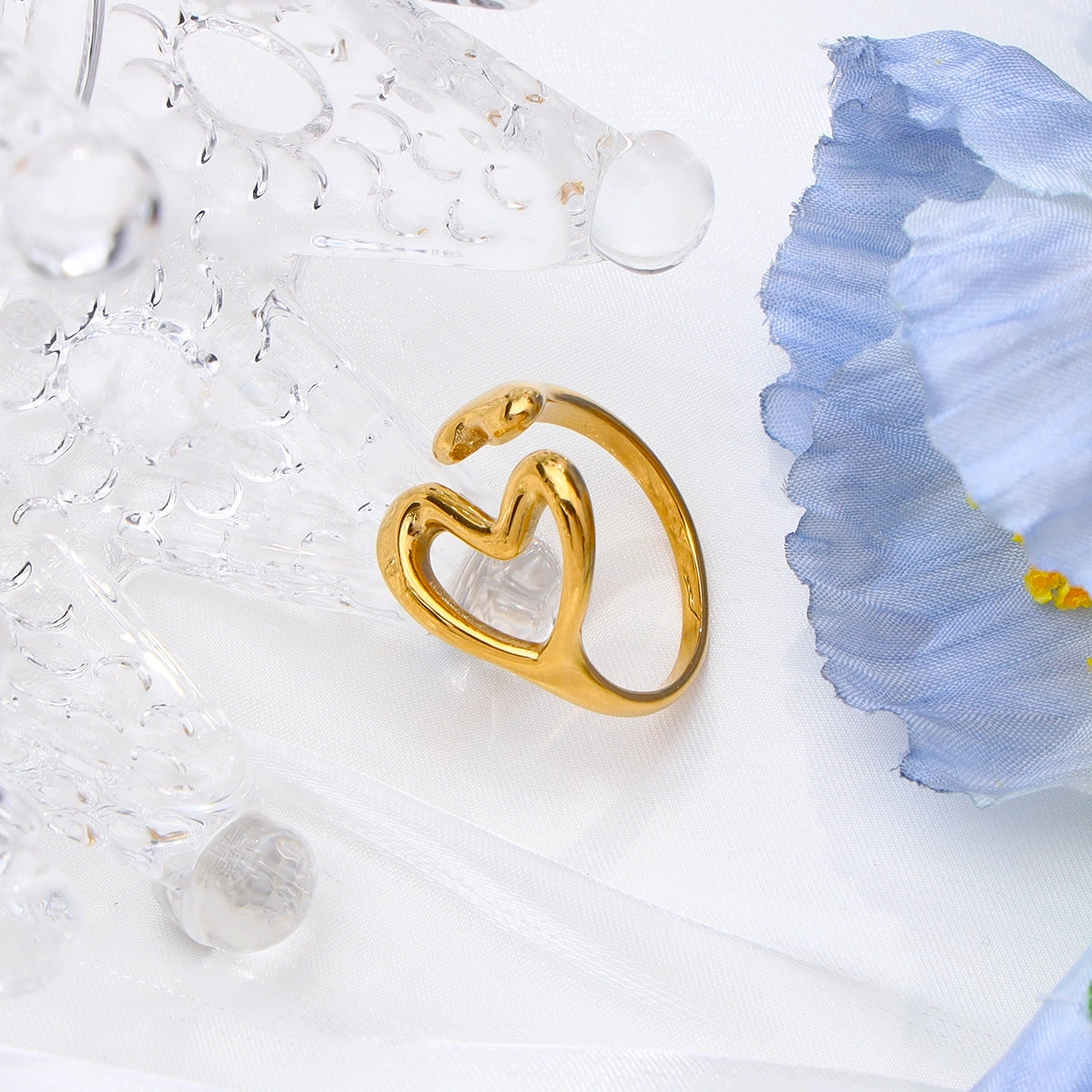 Heart Shaped Open Ring