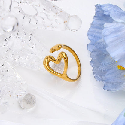 Heart Shaped Open Ring