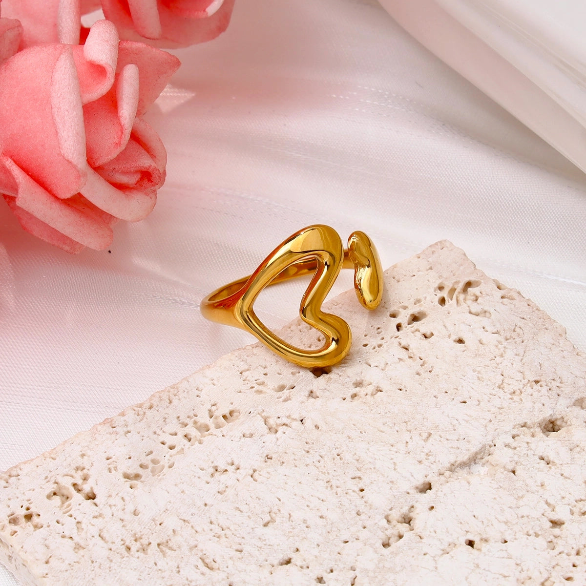 Heart Shaped Open Ring