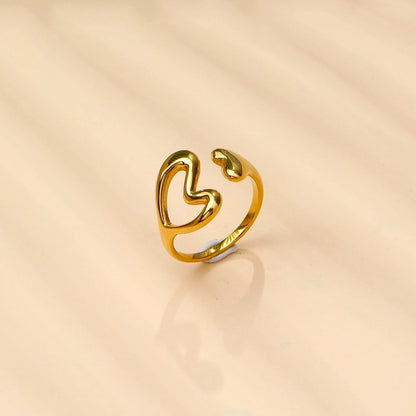 Heart Shaped Open Ring