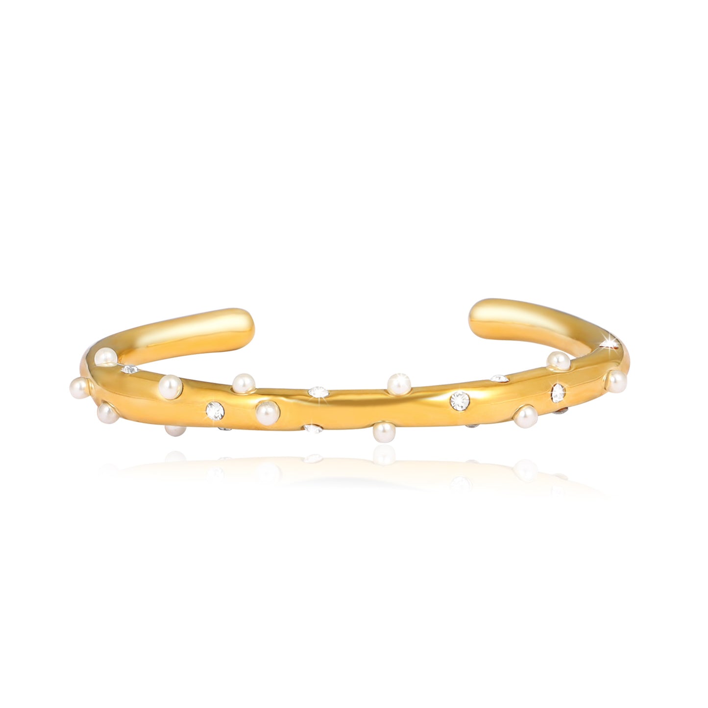 Pearl Gold Cuff Bracelet