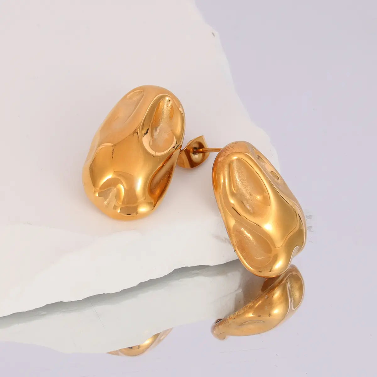 Hammered Gold Earrings